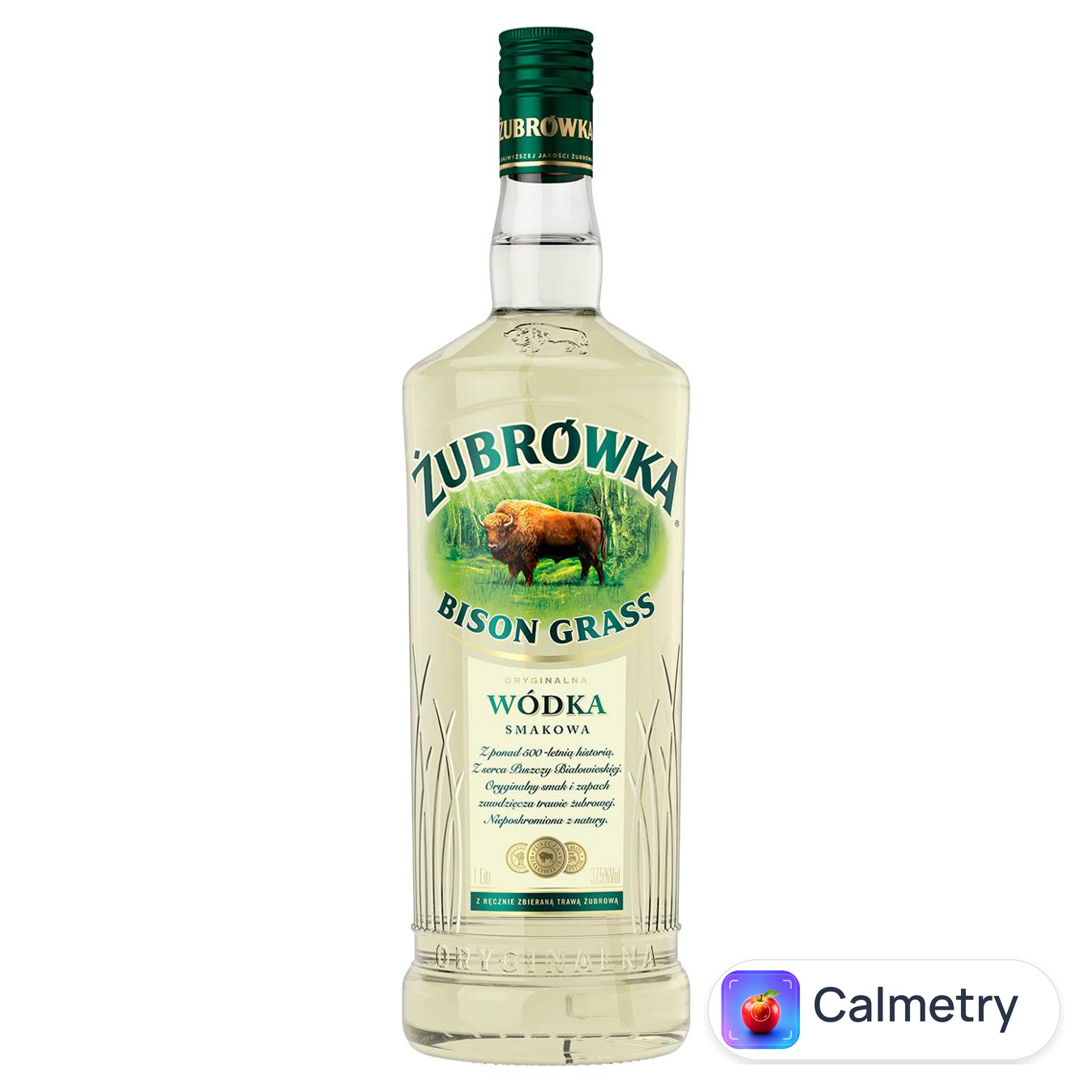 Горілка Zubrowka Bison grass 37.5% 1л — фото продукту