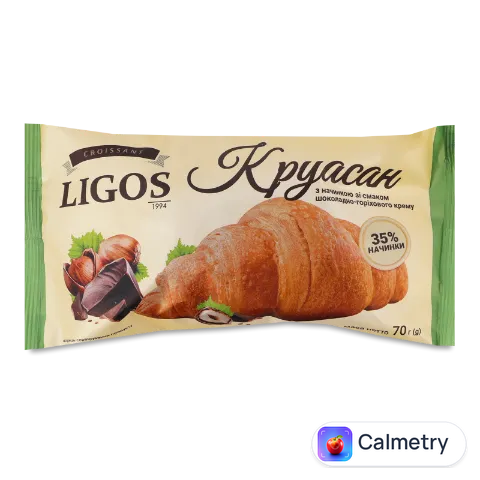 Круасан Ligos з начинк зі смаком шокол-горіх крему