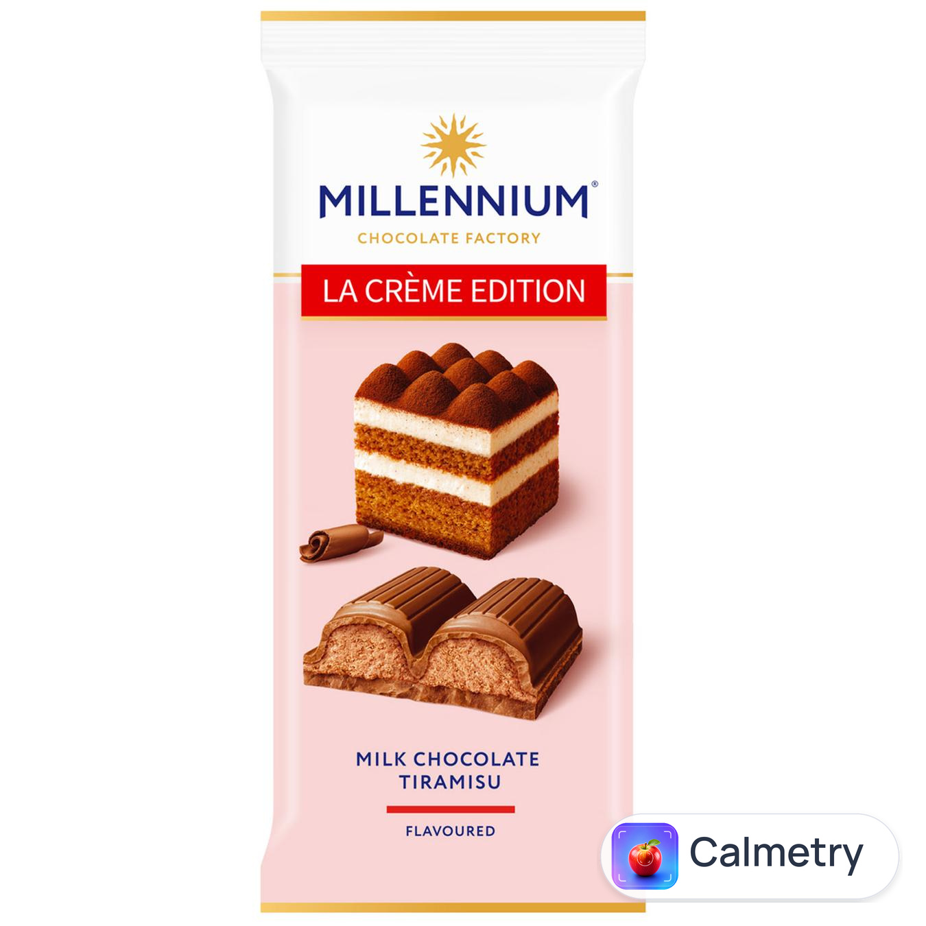 Шоколад молочний Millennium La Creme Edition з кремовою начинкою Тірамісу 100г