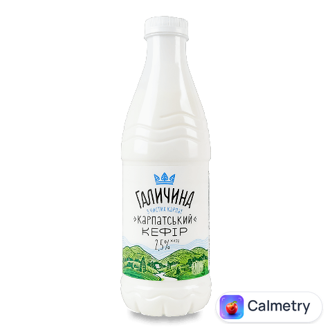 Кефір Галичина Карпатський 2,5%, пляшка, 870г