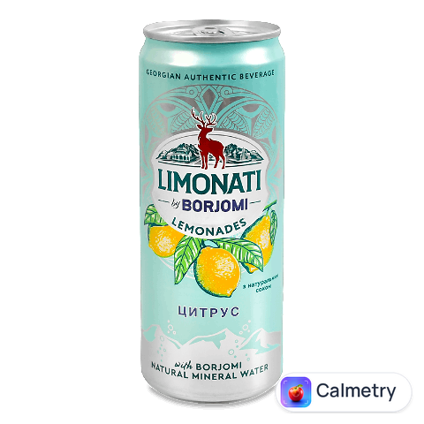 Напій Borjomi Limonati Цитрус безалкогольний сильногазований з/б, 0,33л