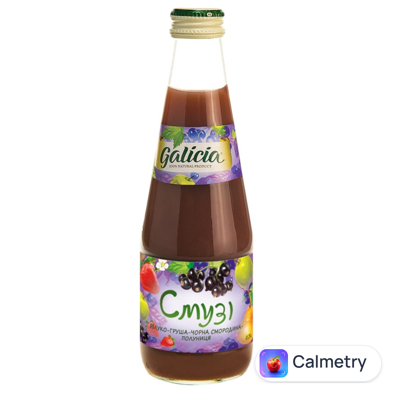 Смузі Galicia яблуко-груша-смородина-полуниця 0,3л