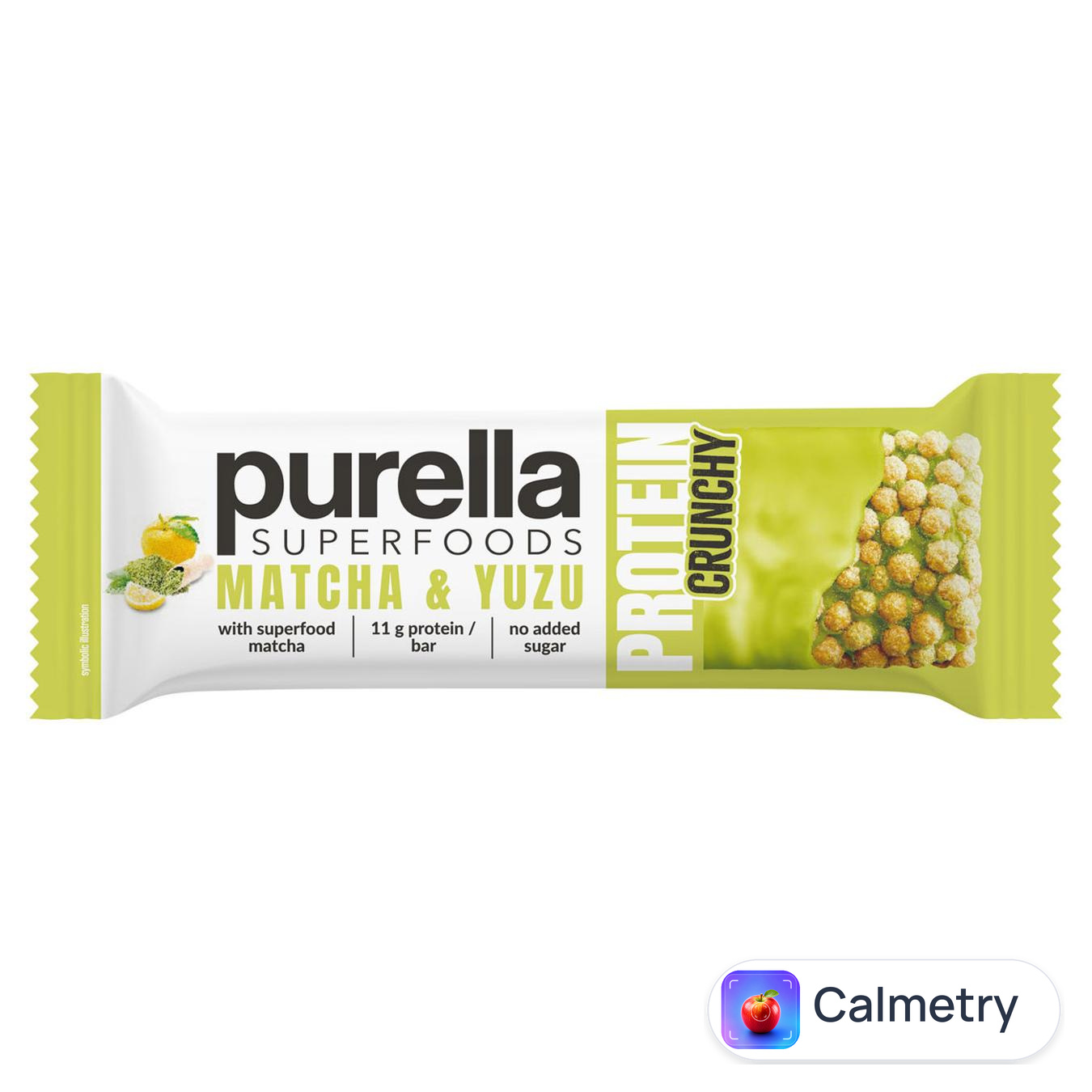 Батончик протеїновий Purella Superfoods Crunchy Matcha & Yuzu 45г