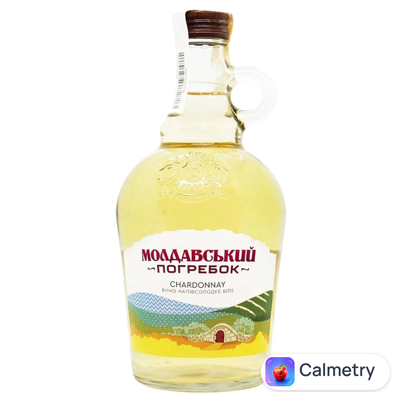 Вино Молдавський погребок Шардоне біле напівсолодке 12% 1л