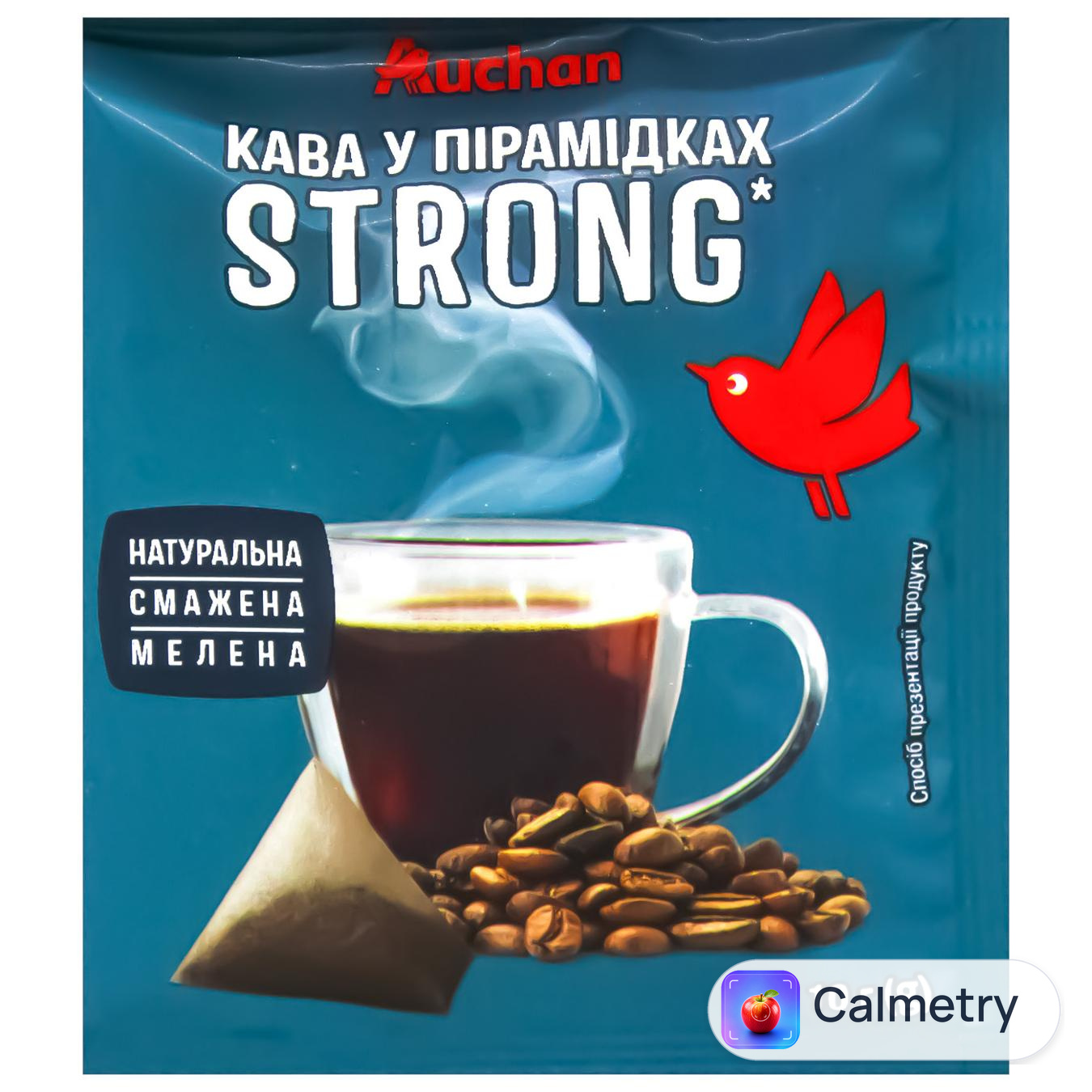Кава мелена Auchan Strong у пірамідках 10г