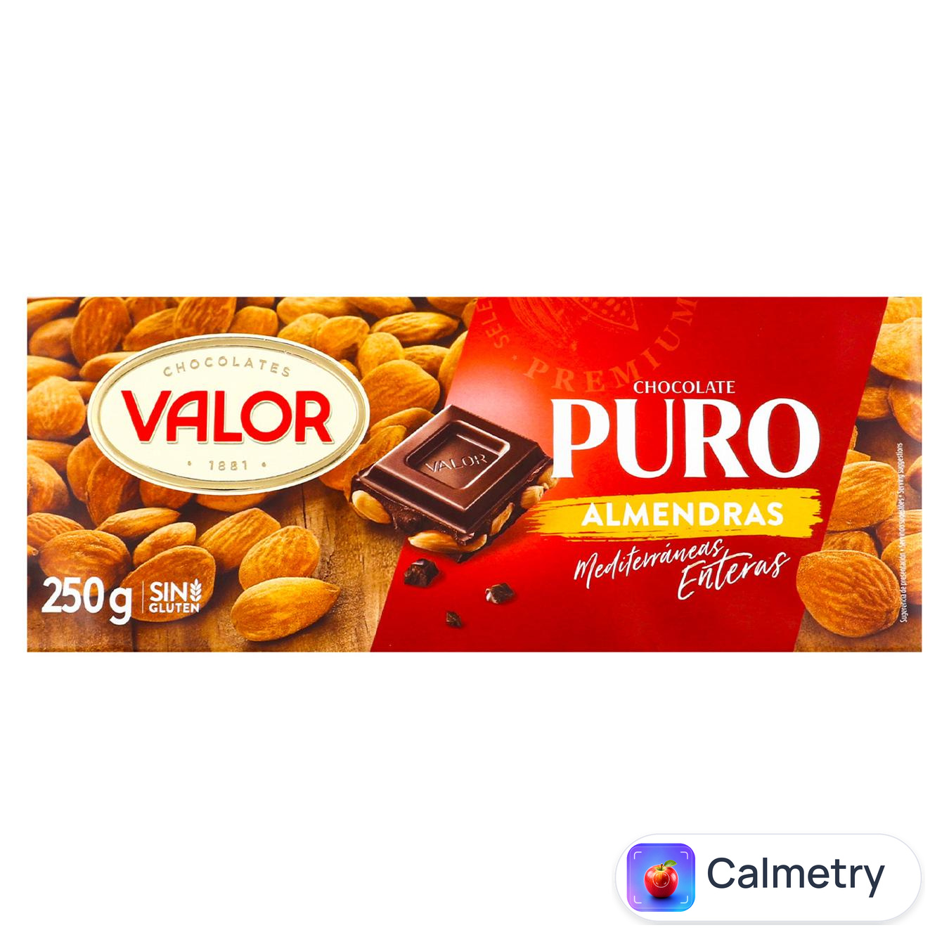 Шоколад чорний Valor з мигдалем 250г — фото продукту