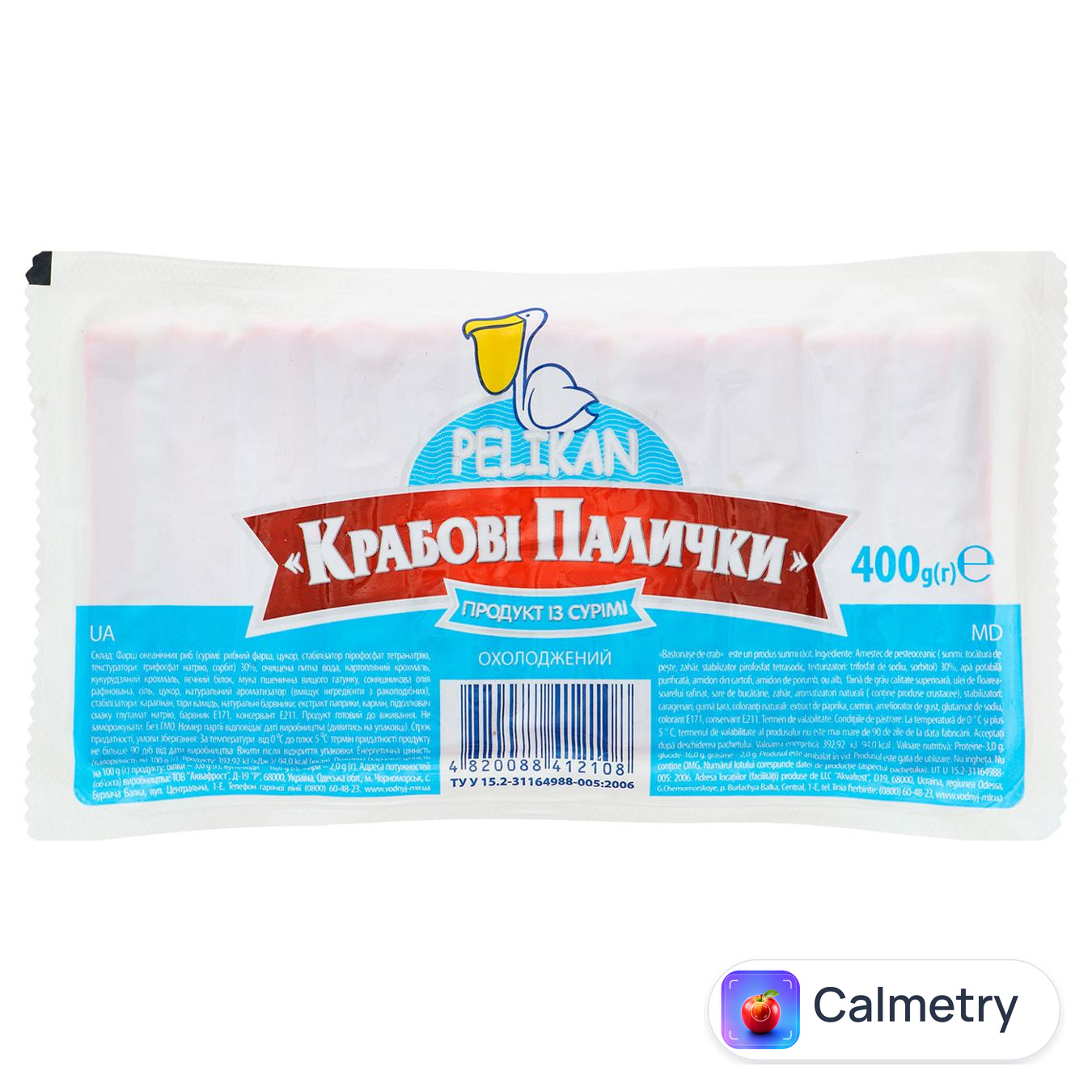 Крабові палички Pelikan охолоджені 400г