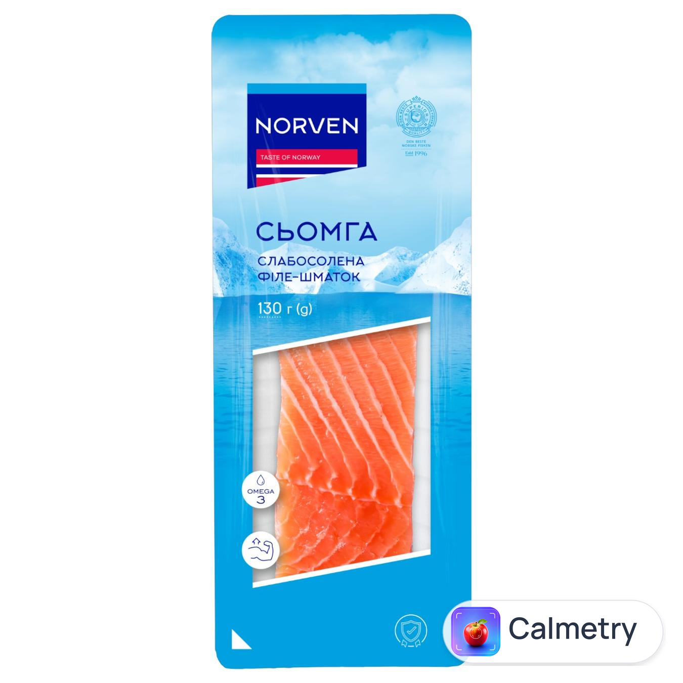 Сьомга Norven філе слабосолена 130г — фото продукту