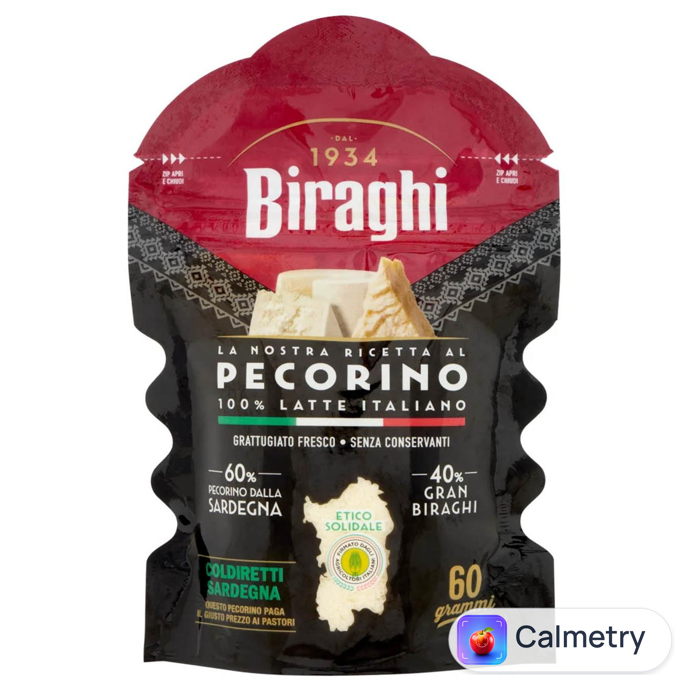 Сир Biraghi Pecorino тертий 60г — фото продукту