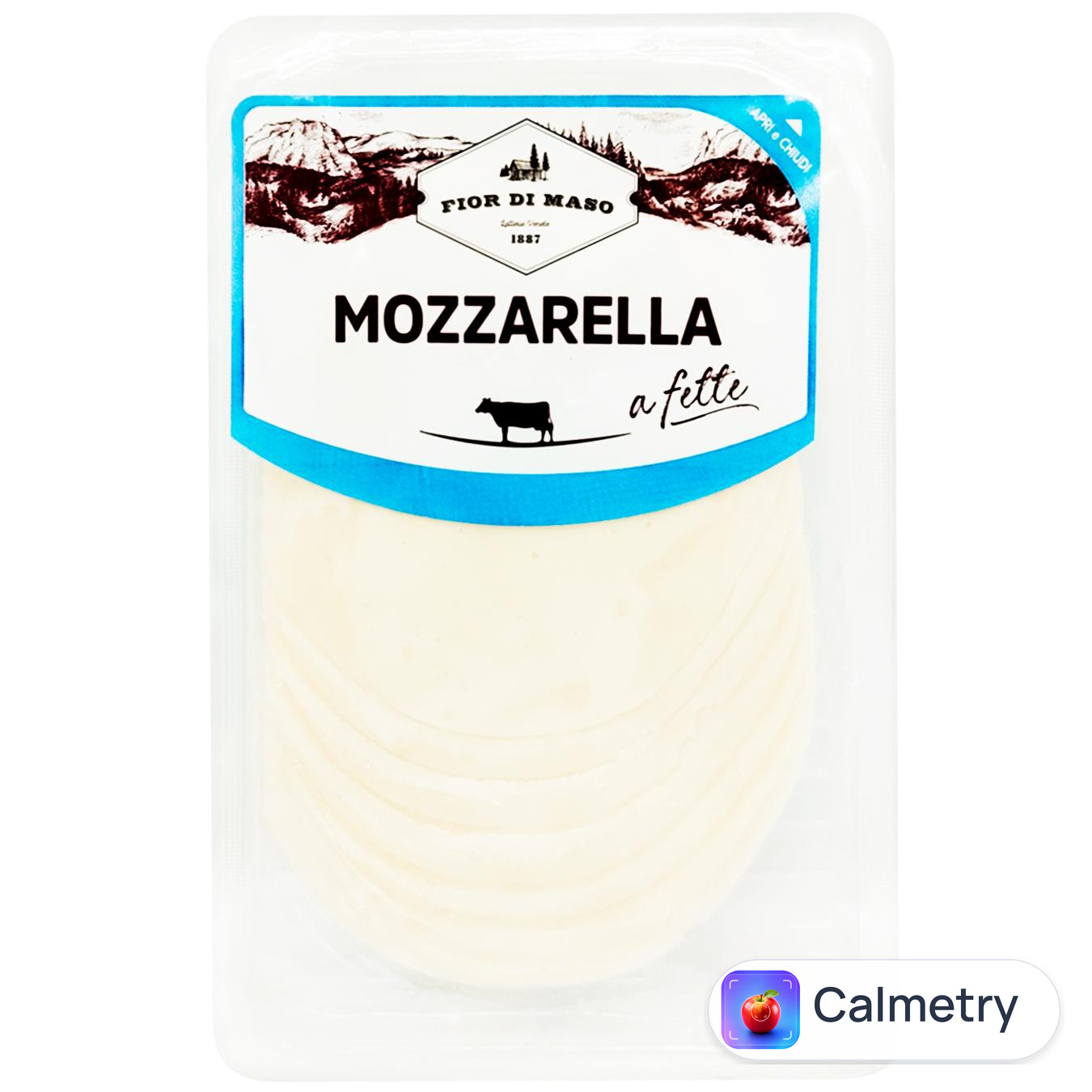 Сир Fior di Maso Моцарела нарізаний 40% 130г