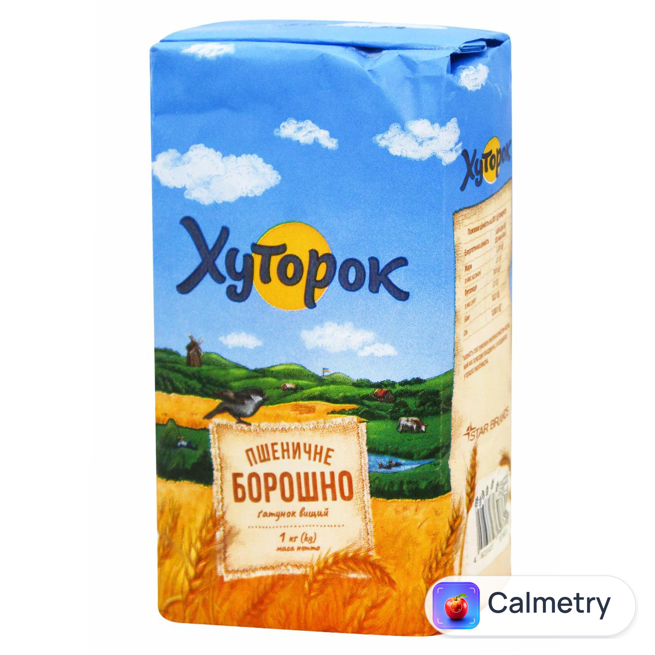 Борошно пшеничне Хуторок вищий ґатунок 1кг — фото продукту