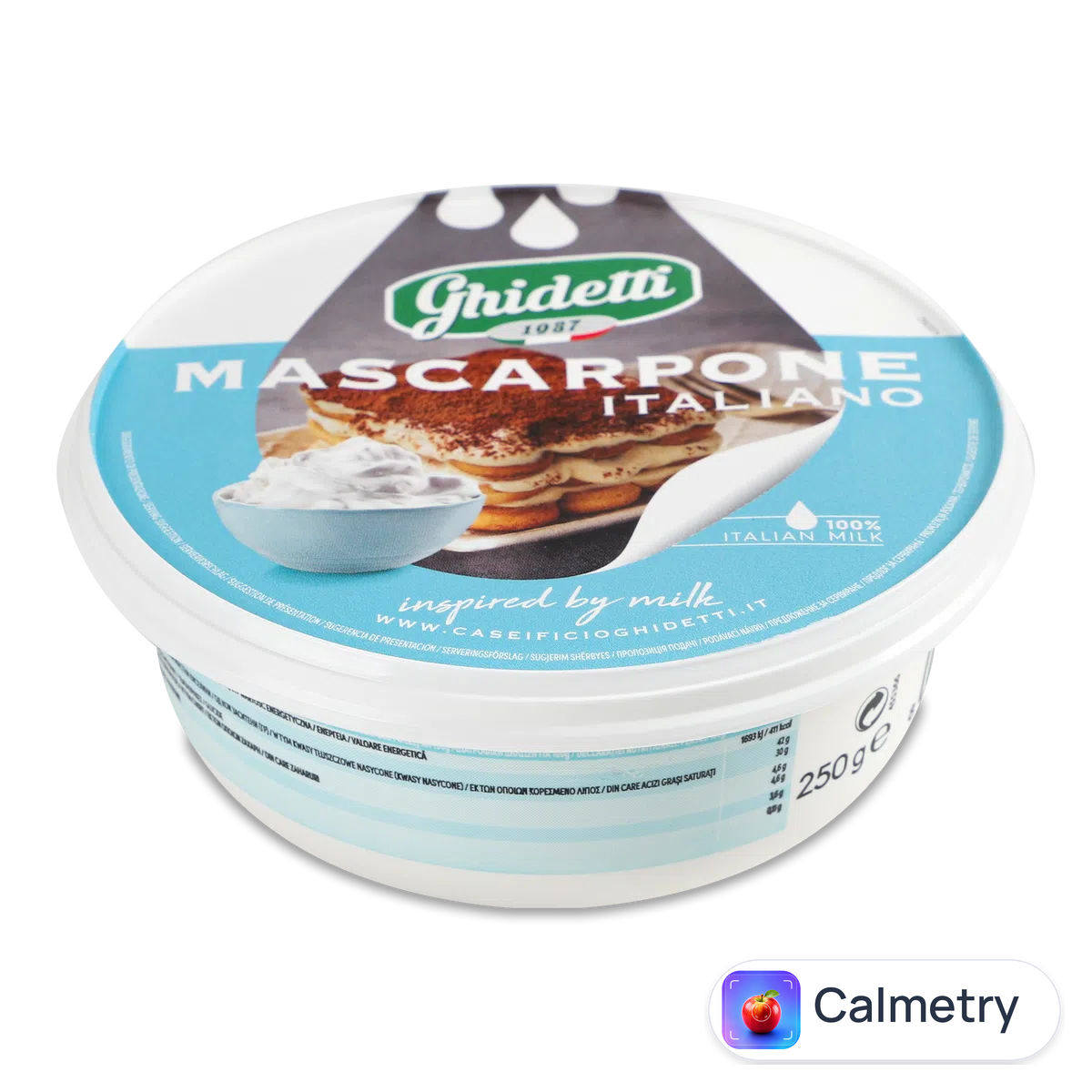 Сир Ghidetti «Маскарпоне» 45% з коров'ячого молока 250г