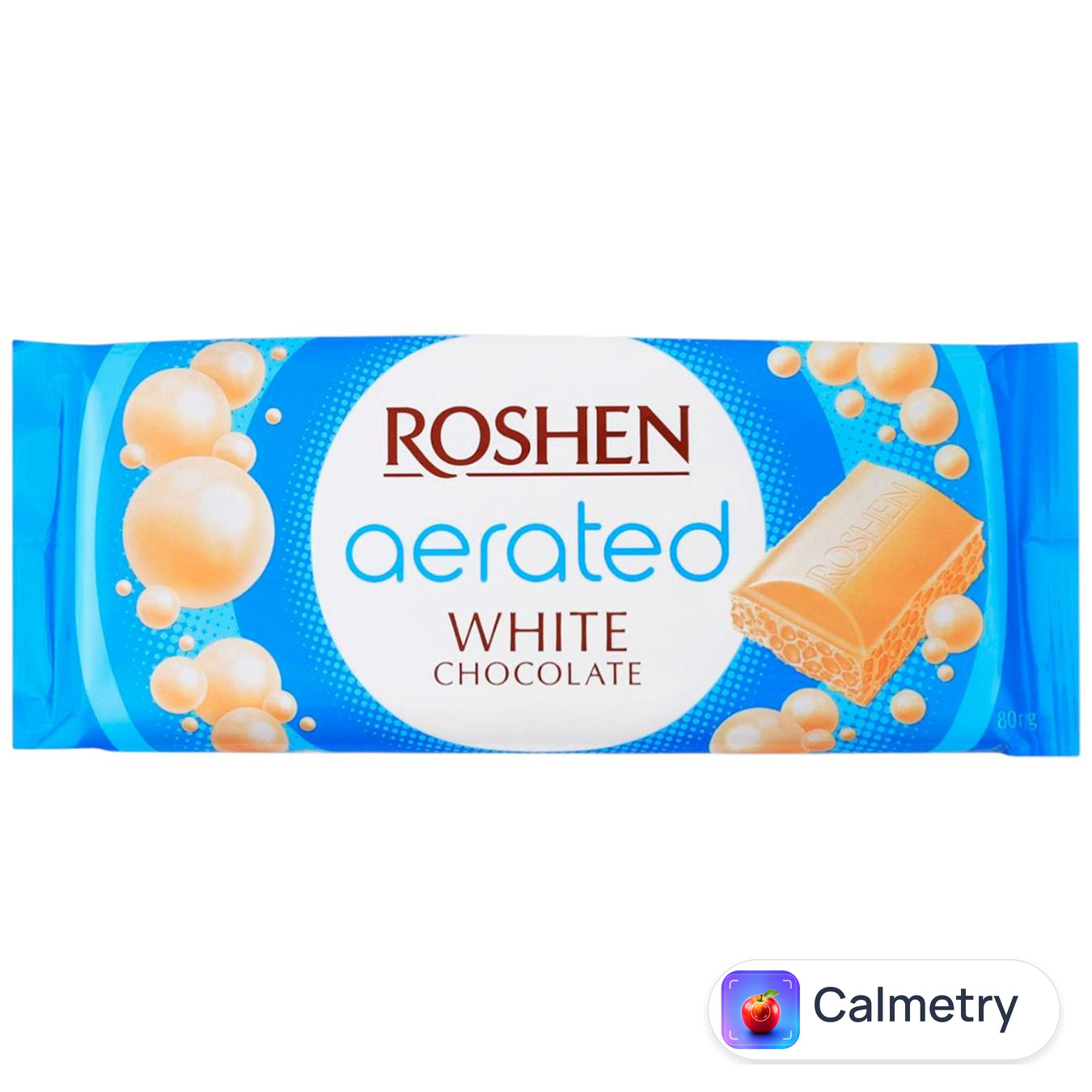 Шоколад білий Roshen пористий 80г — фото продукту