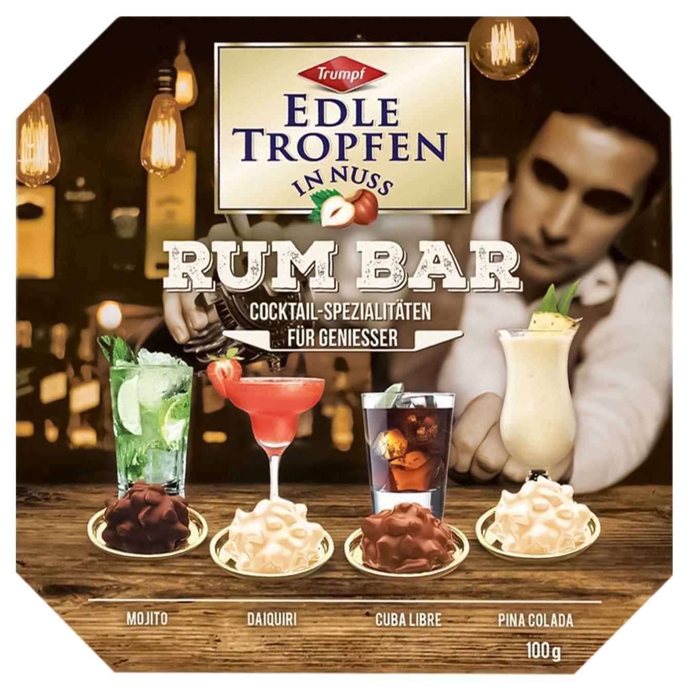 Цукерки Trumpf Edle Tropfen In Nuss Rum Bar 100г — фото продукту