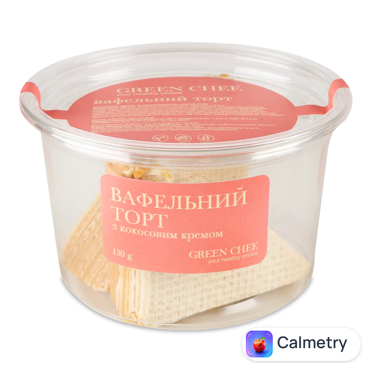 Торт Green Chef вафельний з кокосовим кремом 120г