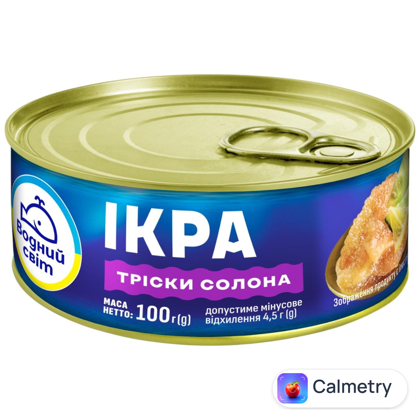 Ікра тріски Водний Світ 100г — фото продукту