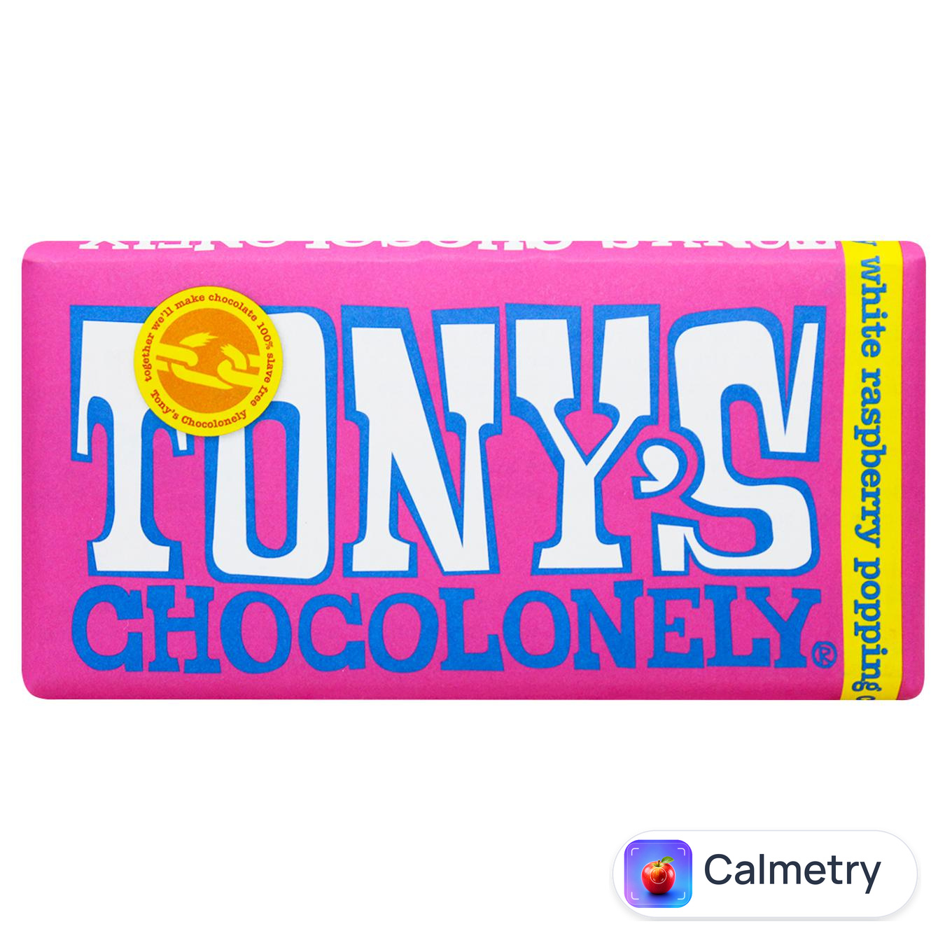 Шоколад білий Tony's з малиною 180г