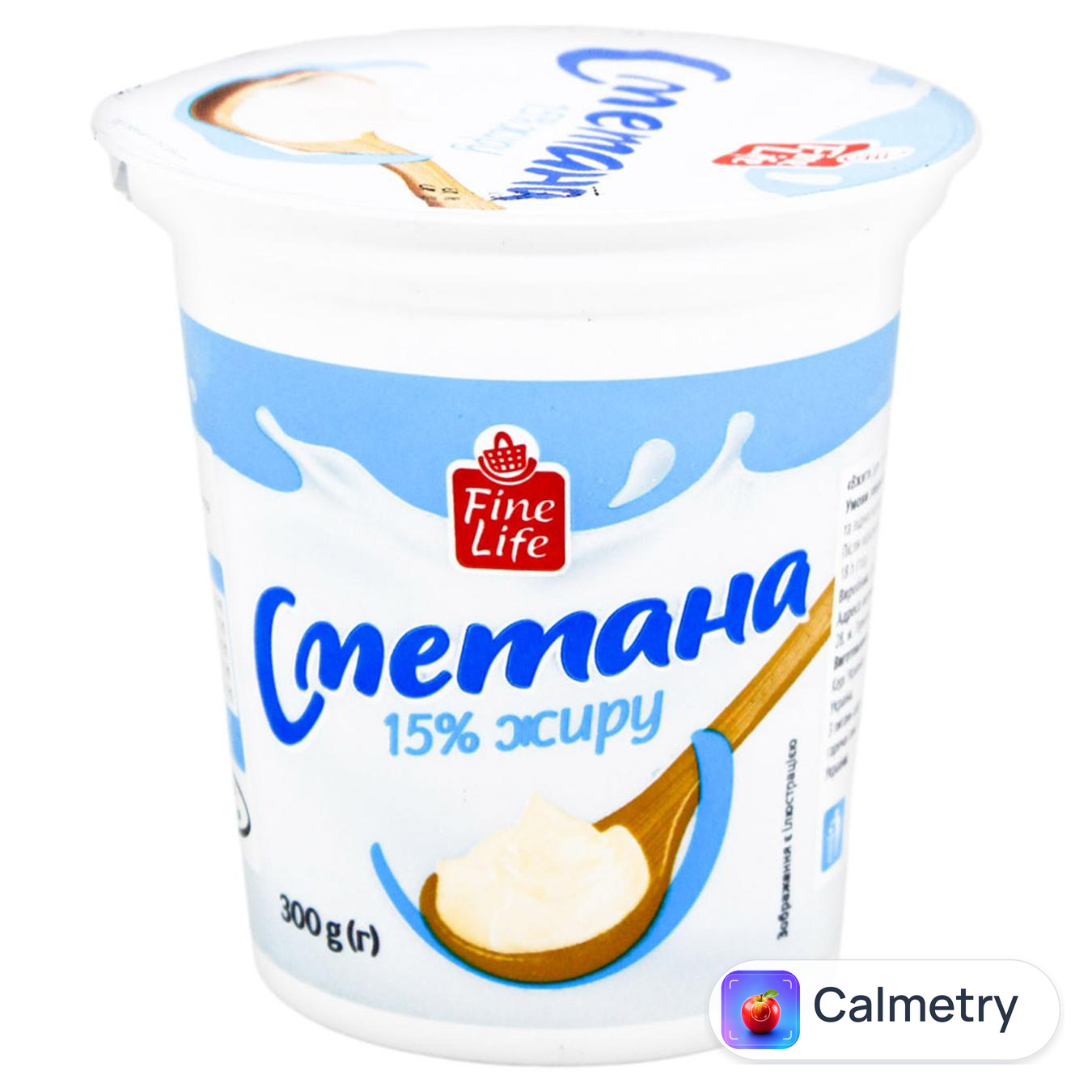Сметана Fine Life 15% 300г