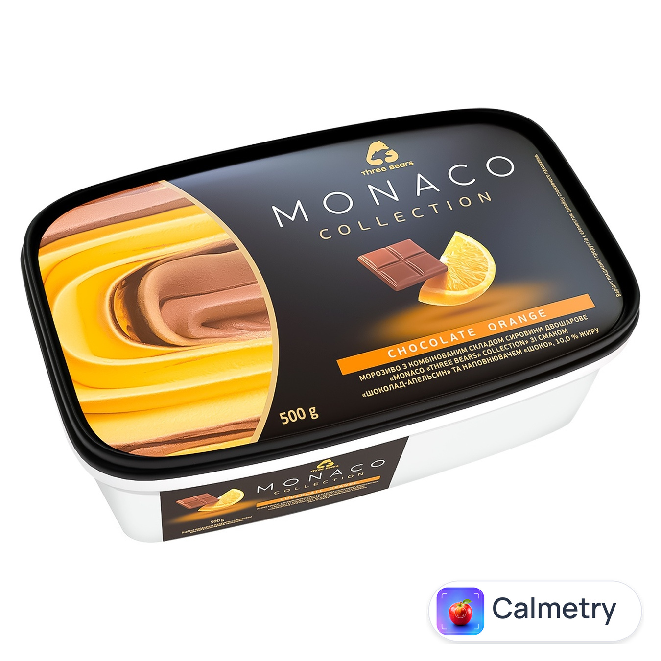 Морозиво Три Ведмеді Мonaco Collection шоколад-апельсин 500г