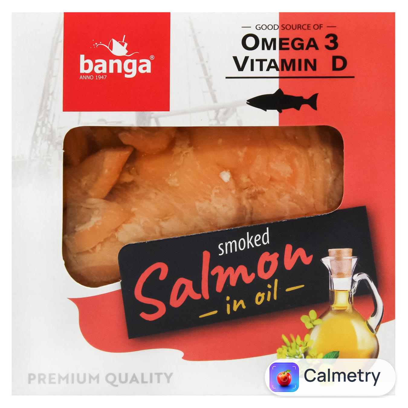 Лосось Banga атлантичний копчений в олії 120г — фото продукту