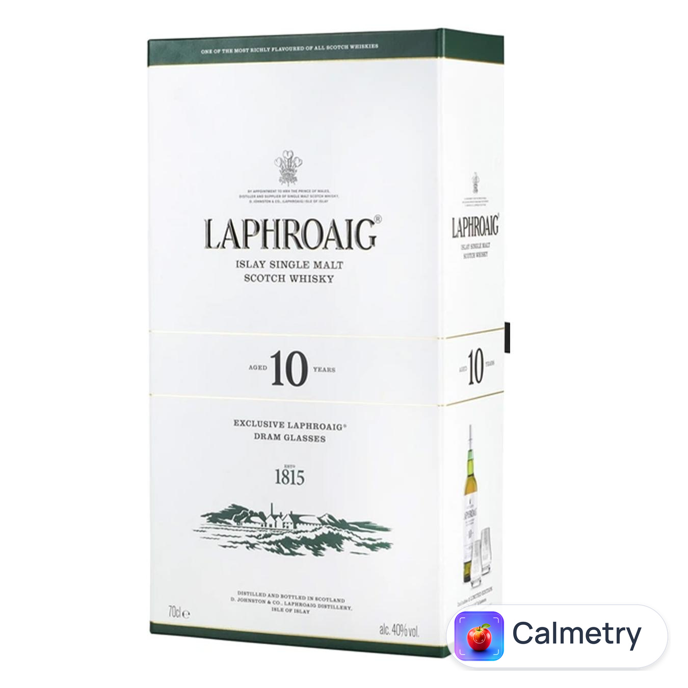 Віскі Laphroaig 10 років 40% 0,7л + 2 склянки — фото продукту