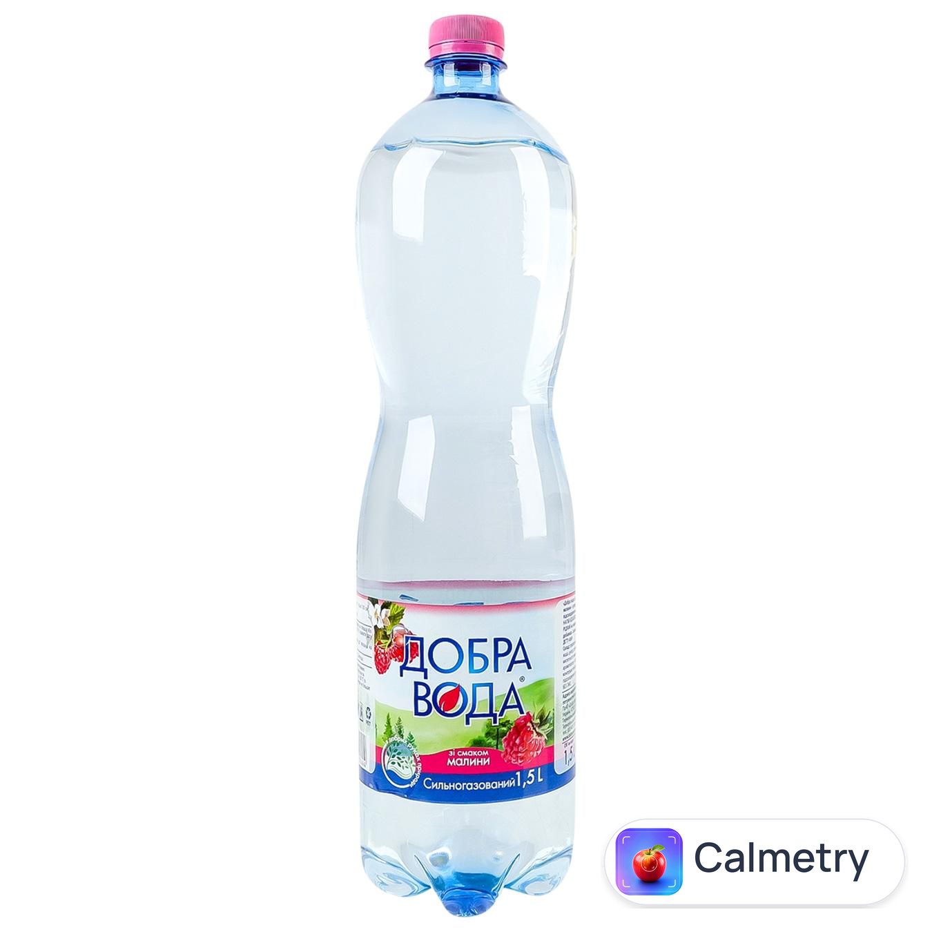 Вода мінеральна Добра Вода зі смаком малини сильногазована 1,5л