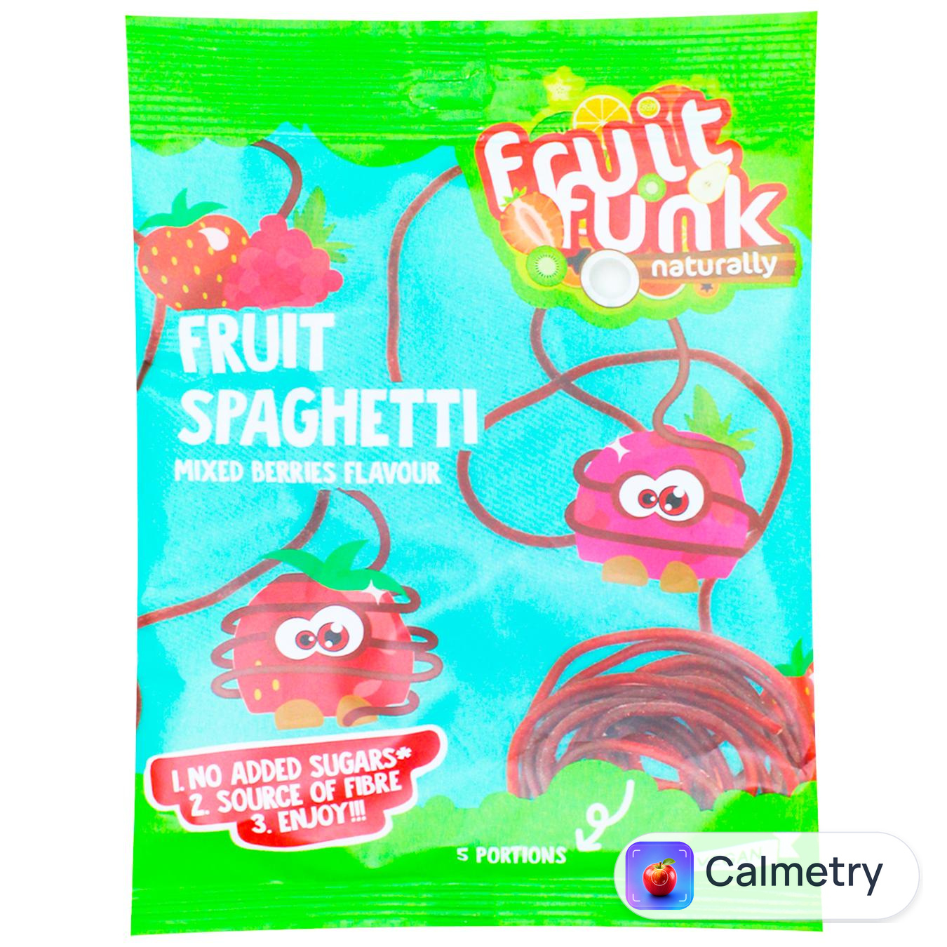 Снек Fruit Funk Фруктові спагетті зі смаком ягід 100г