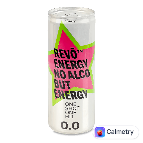 Напій енергетичний Revo Energy Вишня безалкогольний з/б, 0,25л