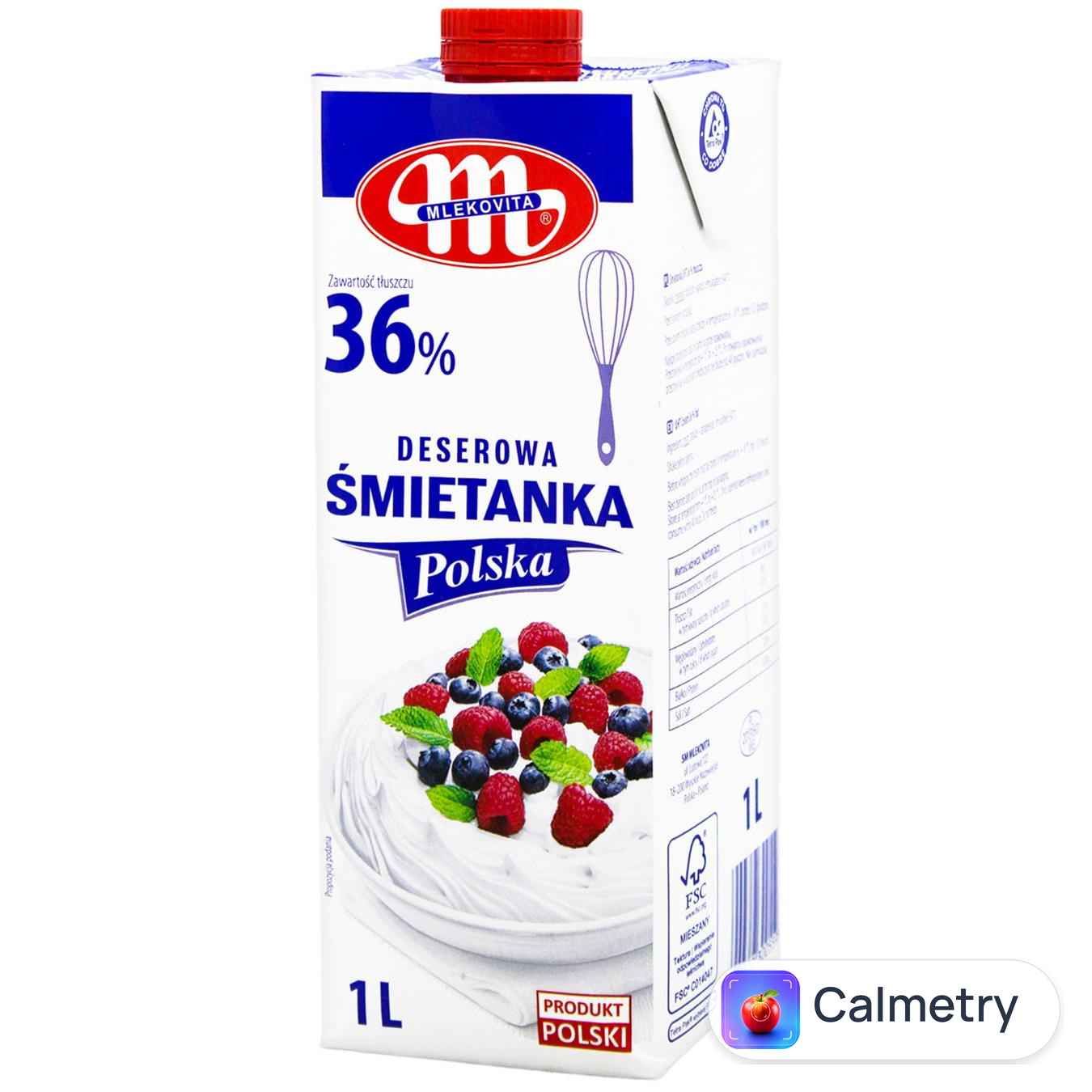 Вершки Mlekovita 36% 1л