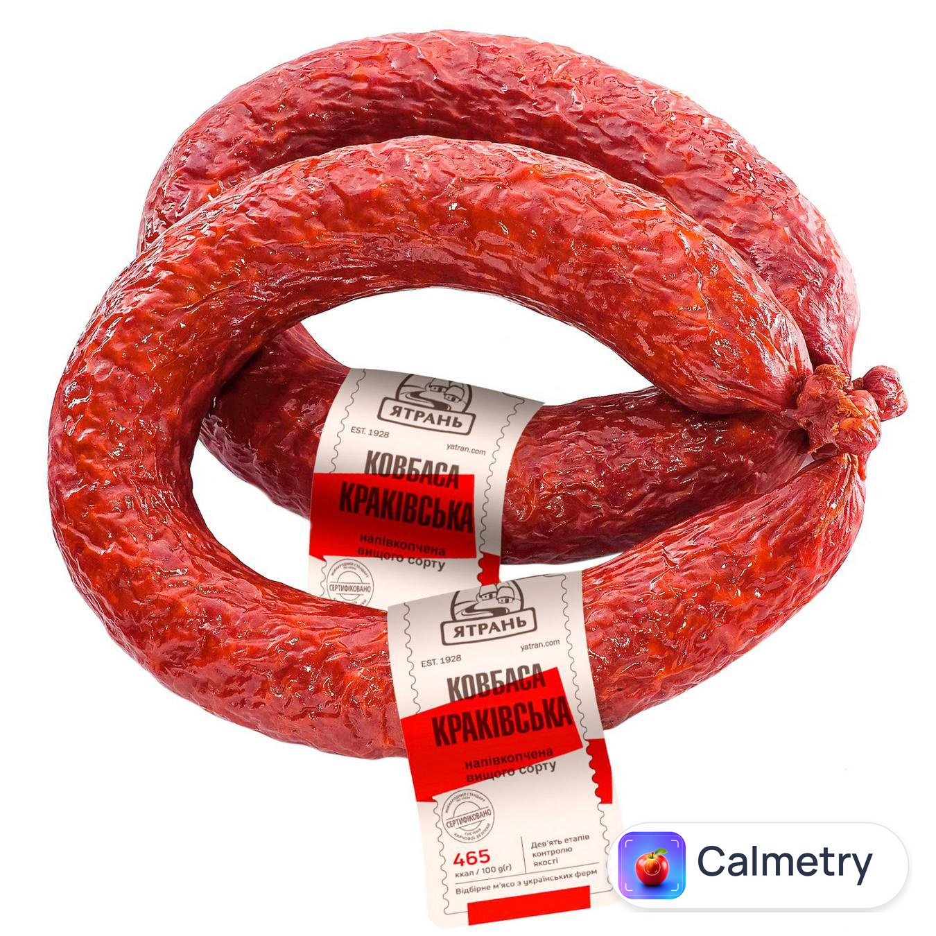Ковбаса Ятрань Краківська напівкопчена вищий сорт ДСТУ — фото продукту