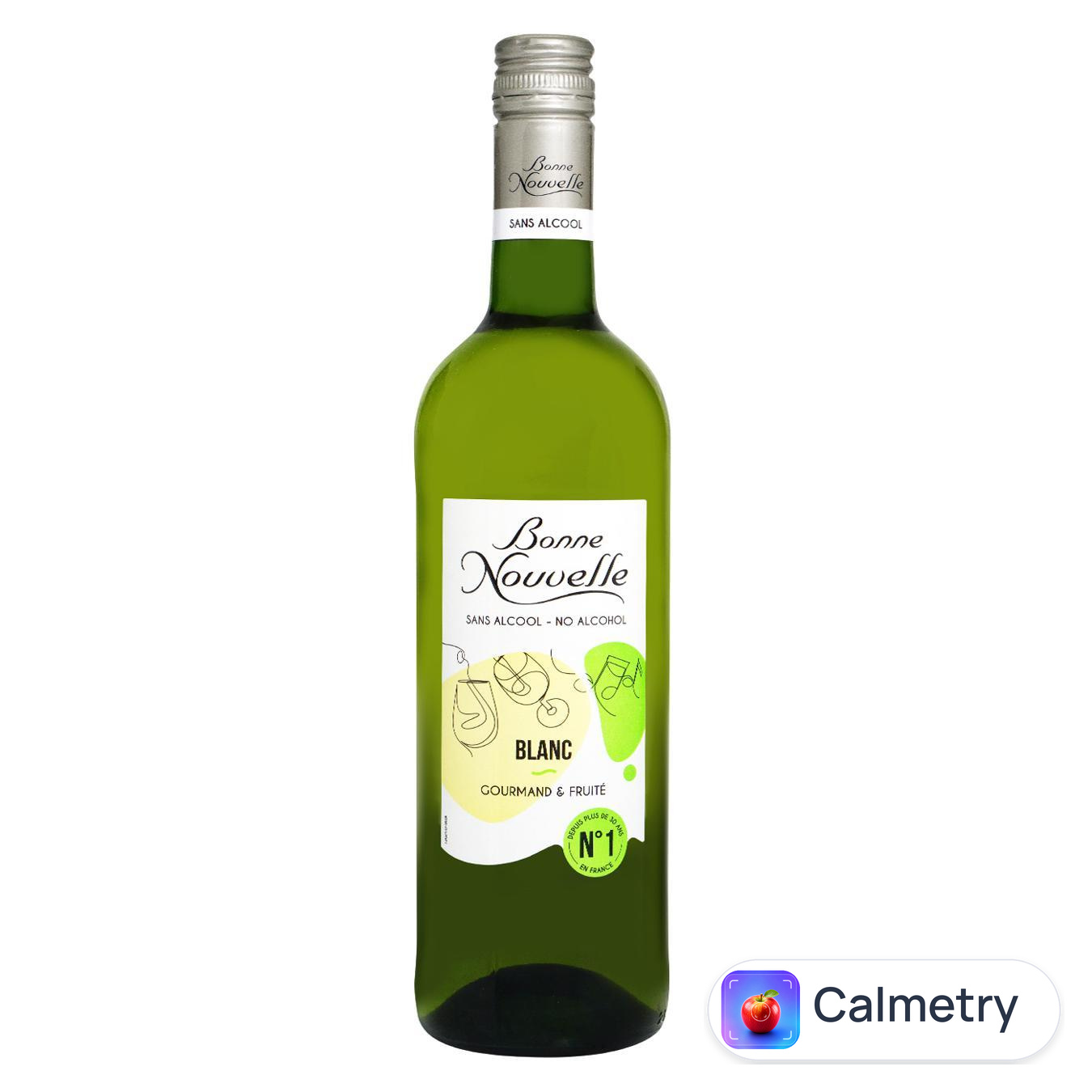 Напій винний Bonne Nouvelle білий напівсолодкий безалкогольний 0,75л — фото продукту