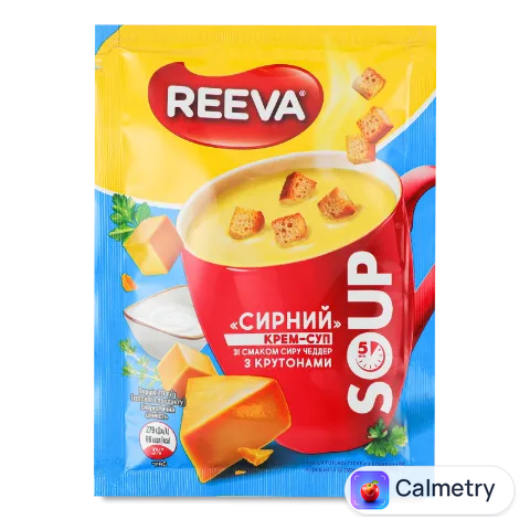 Крем-суп Reeva зі смаком сиру Чеддер із крутонами