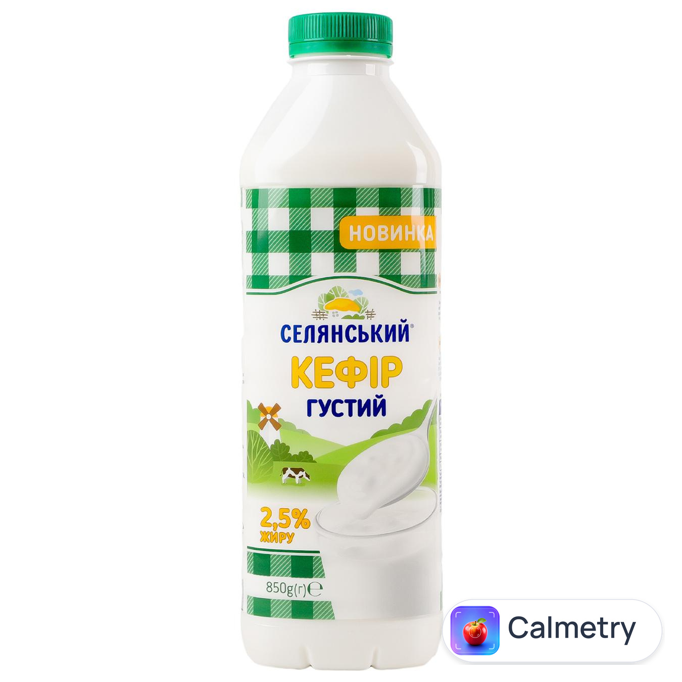 Кефір Селянський густий 2,5% 850г — фото продукту