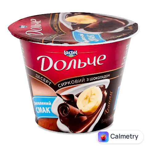 Десерт сирковий Дольче банан-шоколад 3,4% стакан, 180г