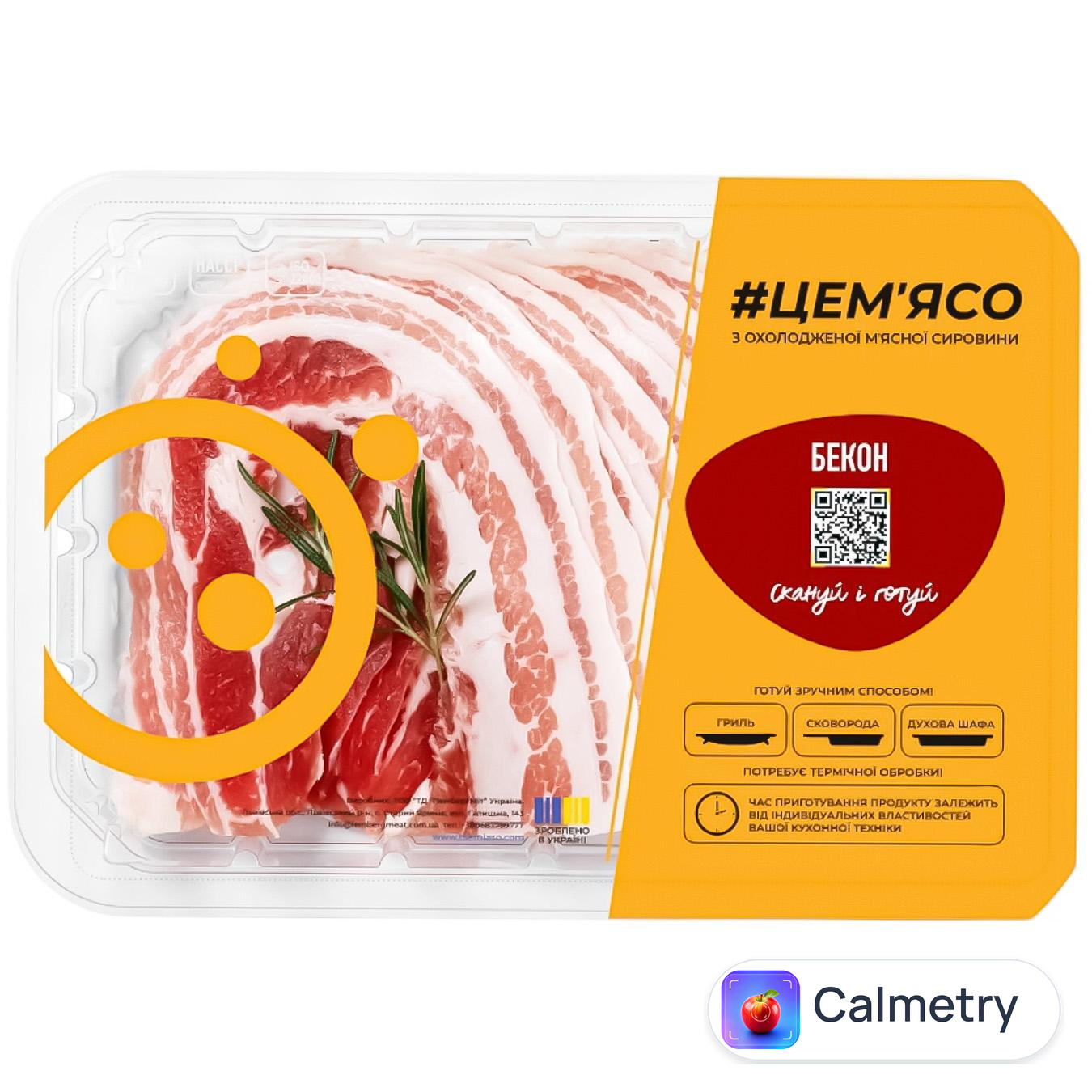 Бекон #ЦЕМ'ЯСО охолоджений 350г #ЦEM'ЯСО
