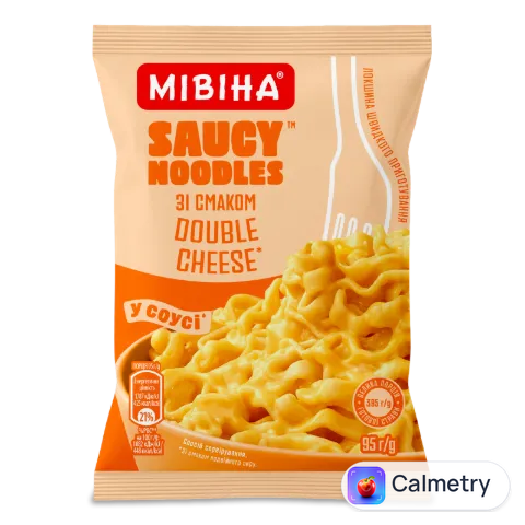 Локшина Мівіна Saucy noodles смак подвійного сиру