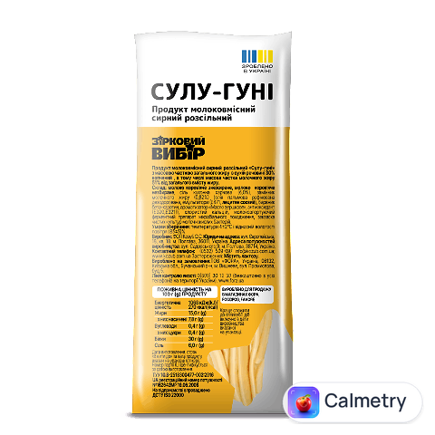 Продукт сирн Зірковий вибір Сулугуні копч коса 30%, 100г