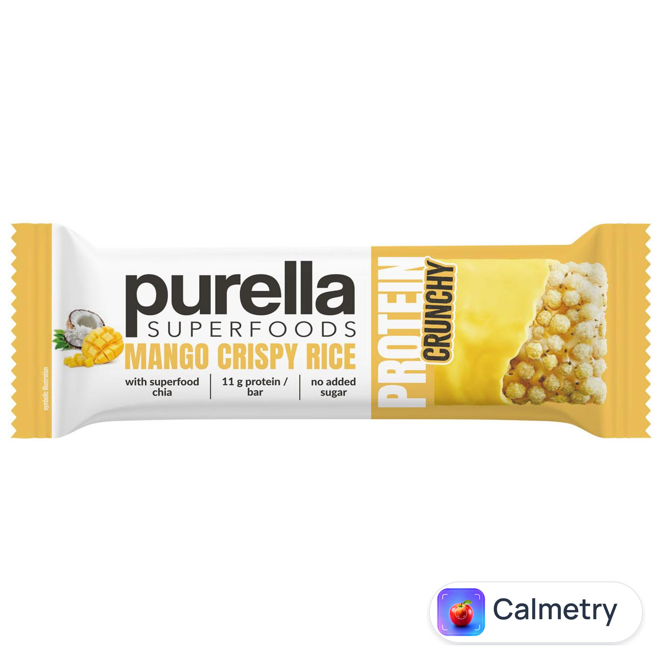 Батончик протеїновий Purella Superfoods Crunchy Mango Crispy Rice 45г