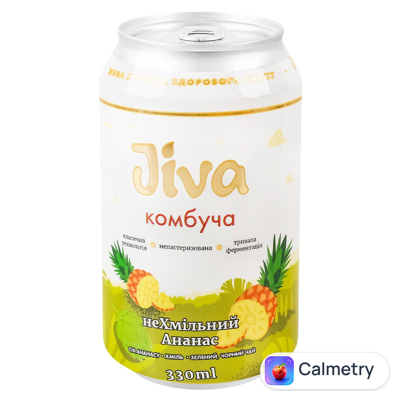 Комбуча Jiva Нехмільний ананас 0,33л — фото продукту