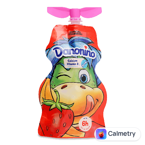 Йогурт Danonino полунично-банановий Ca + D3 2,1%, 70г