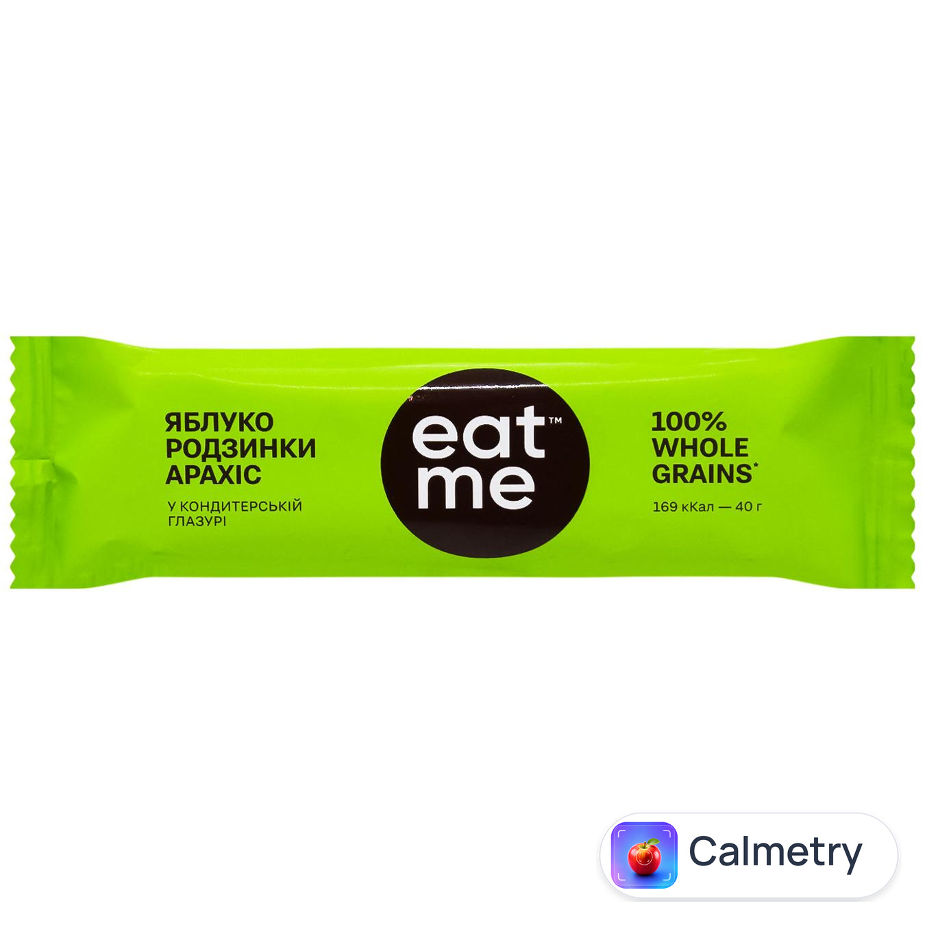 Батончик зерновий Eat Me родзинки-яблуко-арахіс 40г — фото продукту