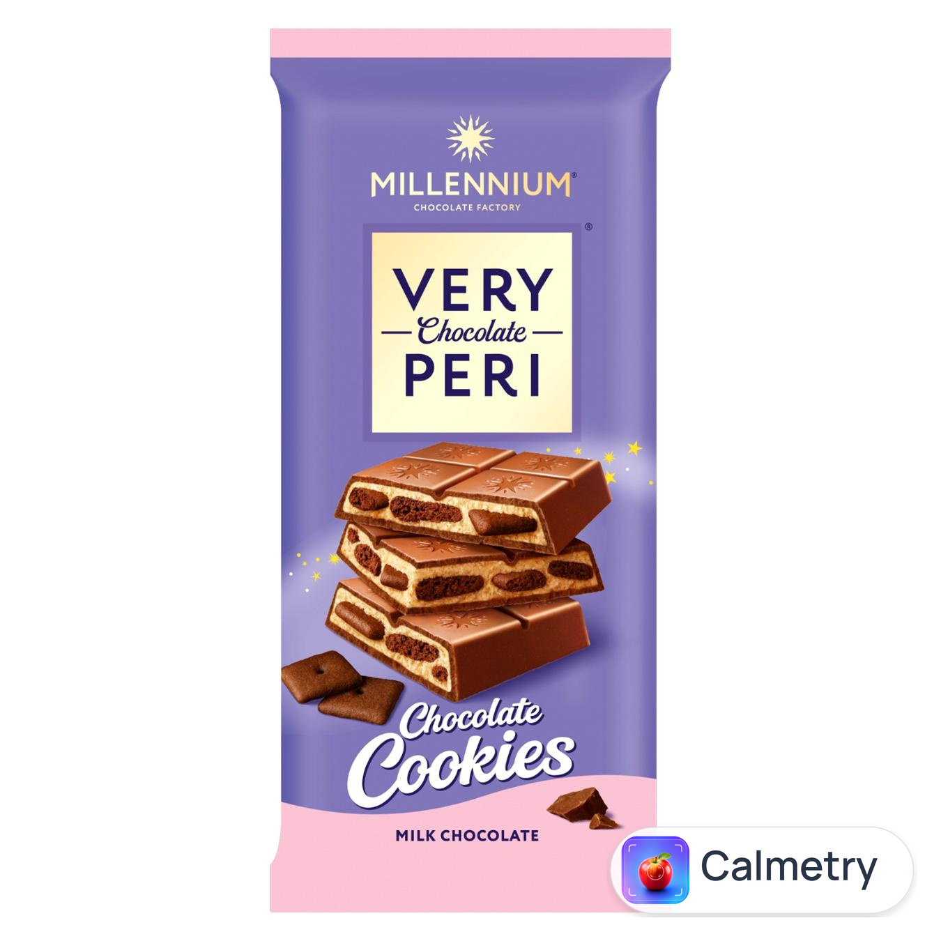 Шоколад молочний Millennium Very Peri з начинкою та печивом 95г