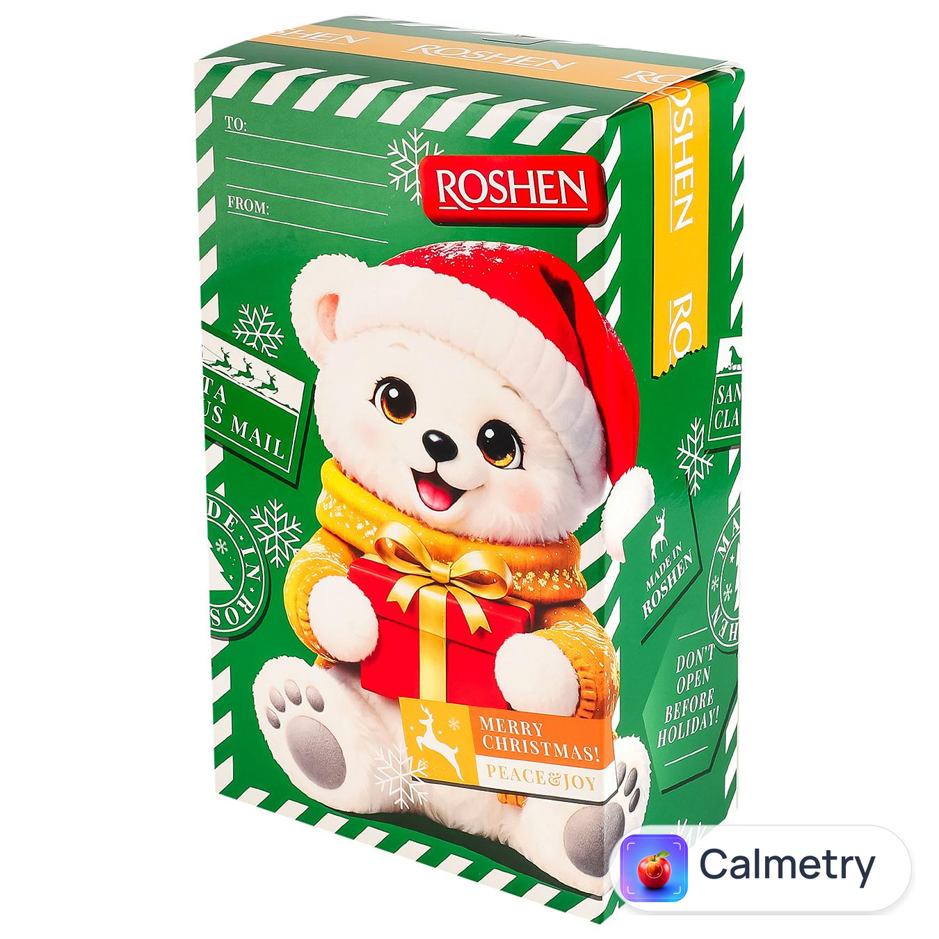 Набір солодощів новорічний Roshen №5 Ведмедик 425г — фото продукту