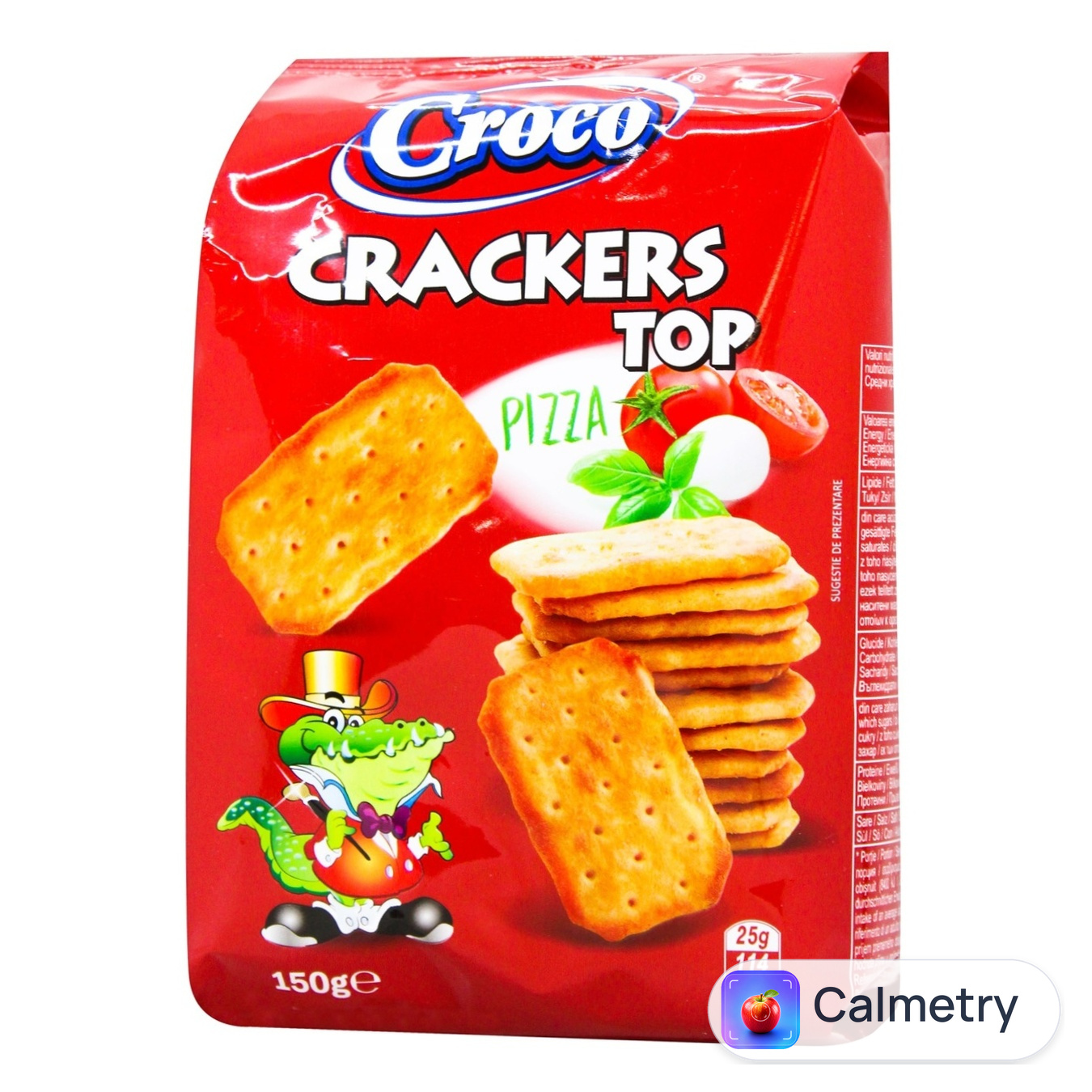 Крекер Croco Crackers зі смаком піци 150г