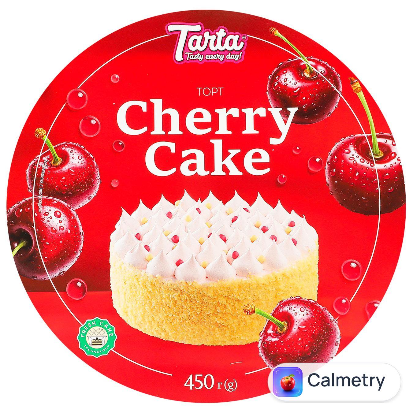 Торт Tarta Cherry Cake бісквітний 450г — фото продукту