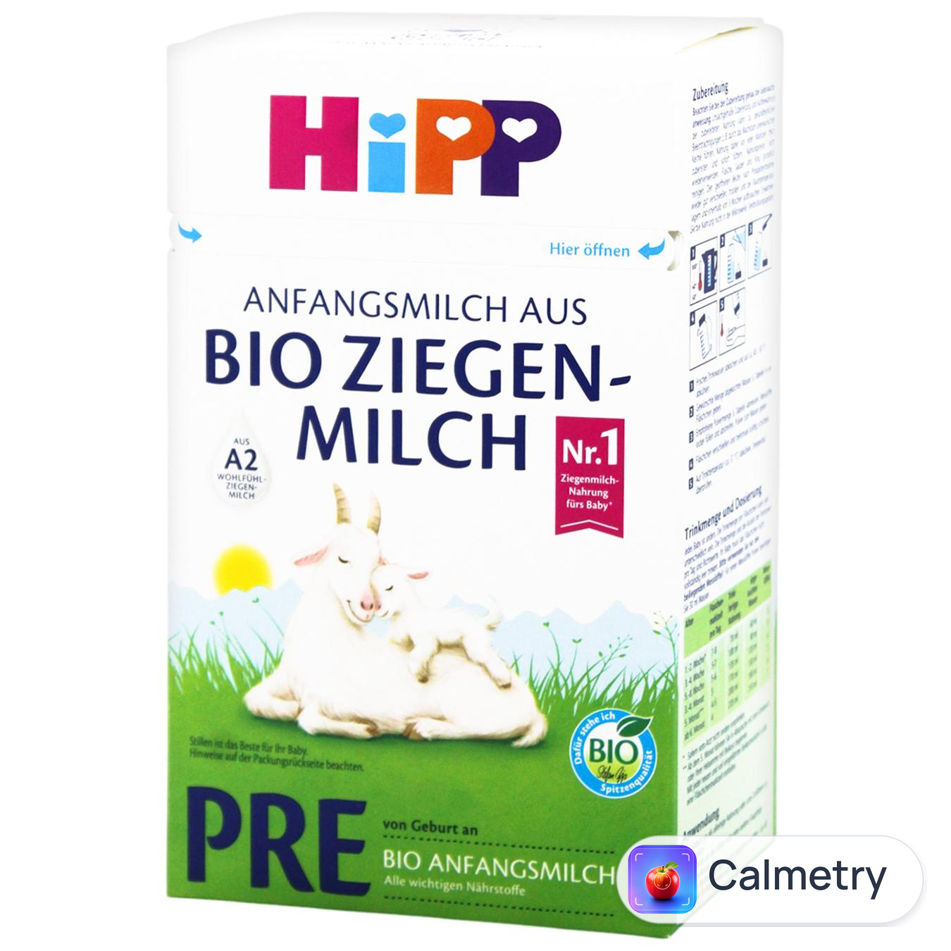Суміш суха Hipp Pre органічна на козиному молоці для дітей з народження 400г — фото продукту