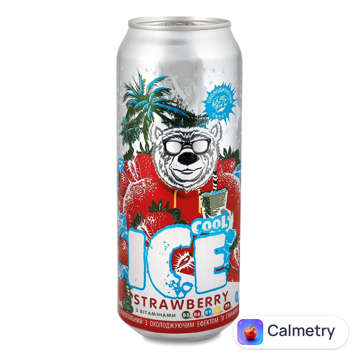 Напій Ice Cool «Полуниця» охолоджувальний ефект, безалкогольне з/б 0,5л