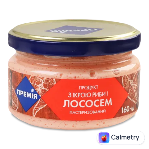 Продукт «Премія»® з ікрою риби і лососем пастеризований 160г