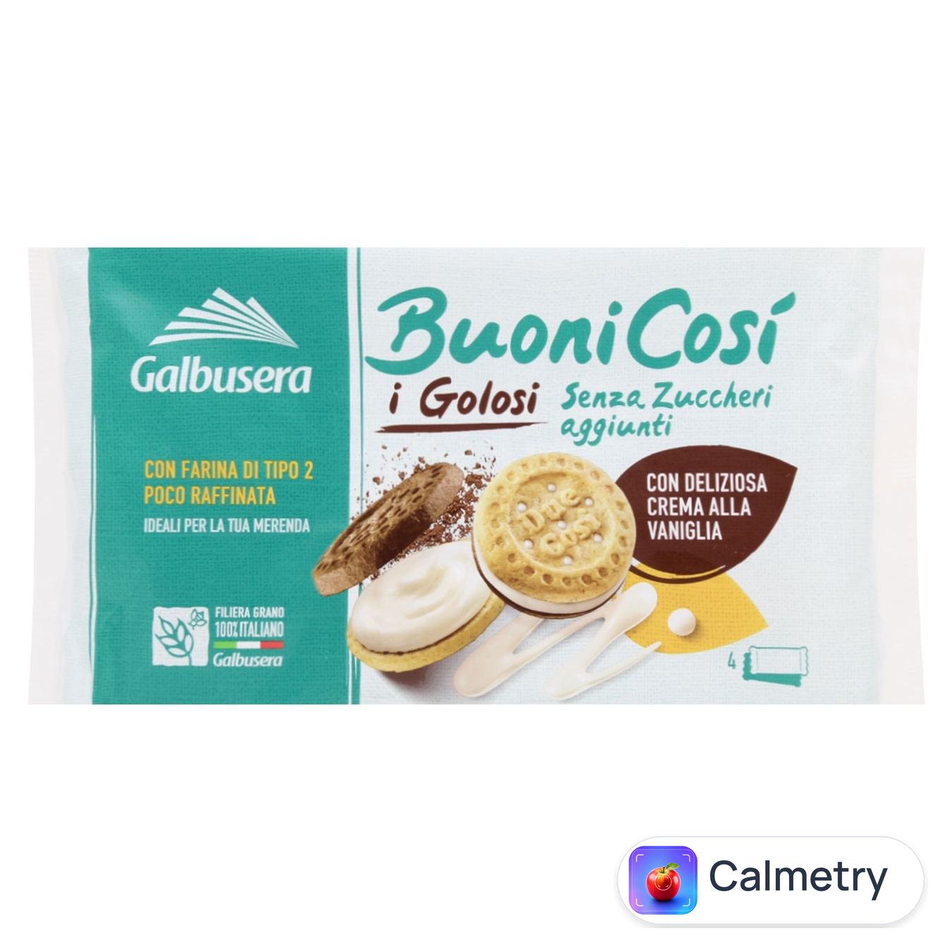 Печиво Galbusera Buonicosi пісочне з ванільним кремом 160г