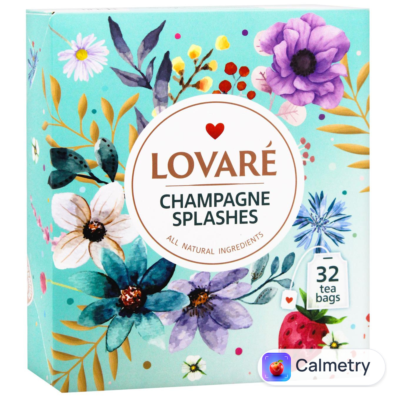 Чай чорний та зелений Lovare Бризки шампанського 2г*32шт
